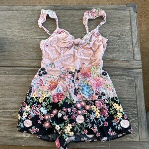Charlotte Russe Floral Pink and Black Dress